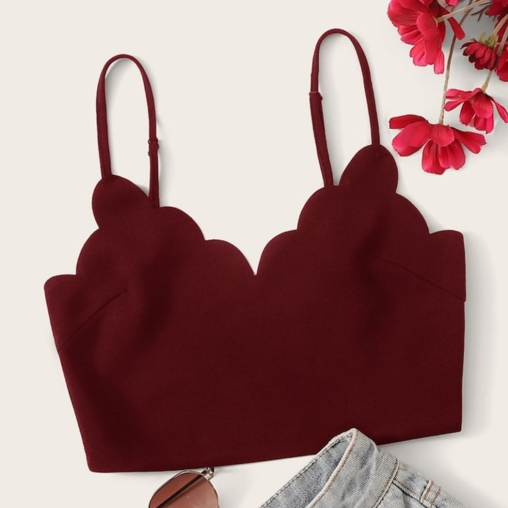 Burgundy Crop Top swvest07190530787 - Picture 3 of 5